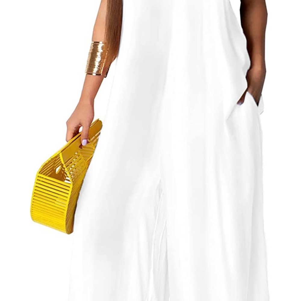 Cotton wide leg jumpsuit
